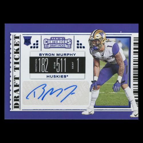 Byron Murphy RC 2019 Contenders Draft Picks Rookie Blue Foil Huskies/Cardinals
