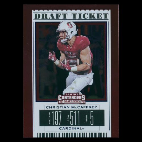 Christian McCaffrey 2019 Contenders Draft Picks Blue Foil Cardinal/Panthers