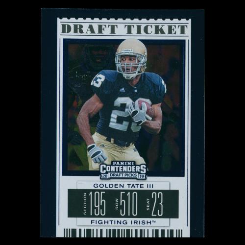 Golden Tate III 2019 Contenders Draft Picks Blue Foil Fighting Irish/Giants