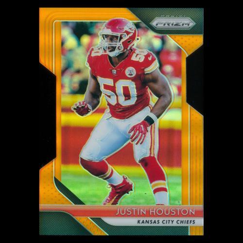 Justin Houston 2018 Prizm Orange Die Cut Chiefs 164/249