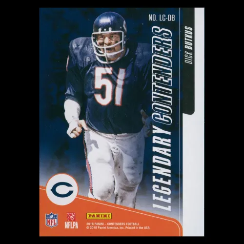 Dick Butkus 2018 Contenders Legendary Contenders Red Foil Bears