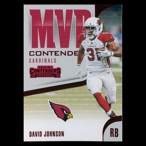 David Johnson 2018 Contenders MVP Red Foil Cardinals