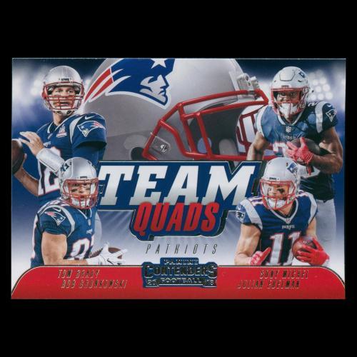 Tom Brady | Rob Gronkuwski | Sony Michel | Julian Edelman 2018 Contenders Team Quad Patriots
