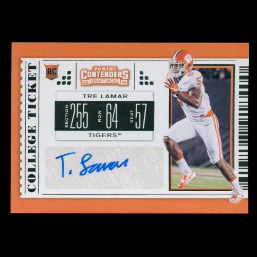 Tre Lamar RC 2019 Contenders Draft Picks Rookie Tigers
