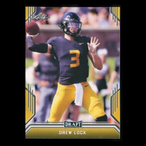 Drew Lock 2019 Leaf Draft Gold Tigers/Broncos