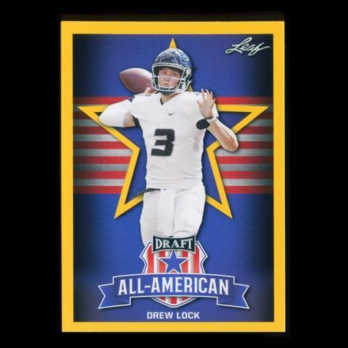 Drew Lock 2019 Leaf Draft All-American Gold Tigers/Broncos