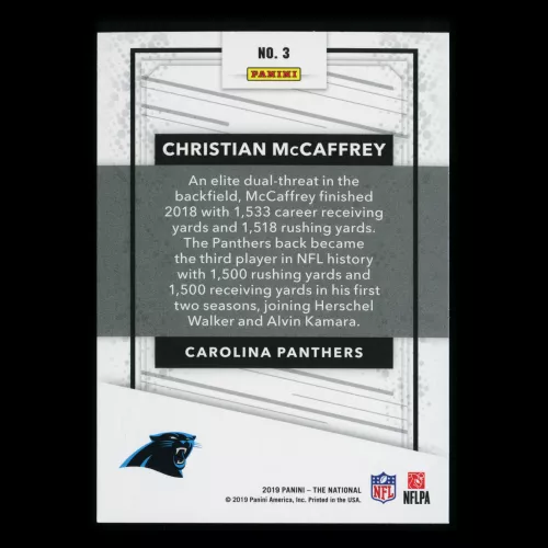 Christian McCaffrey 2019 The National Panthers