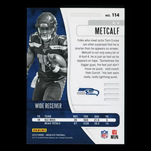 DK Metcalf RC 2019 Absolute Rookie Seahawks