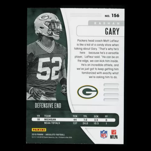 Rashan Gary RC 2019 Absolute Rookie Packers