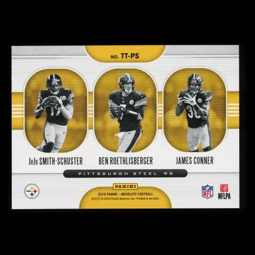 JuJu Smith-Schuster | Ben Roethlisberger | James Conner 2019 Absolute Team Trios Steelers