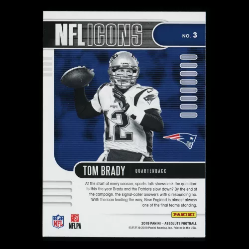 Tom Brady 2019 Absolute NFL Icons Patriots