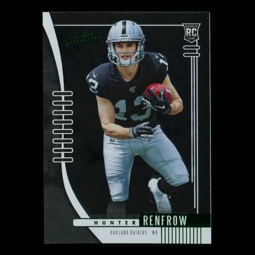 Hunter Renfrow RC 2019 Absolute Green Foil Rookie Raiders