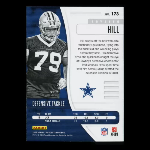 Trysten Hill RC 2019 Absolute Rookie Cowboys