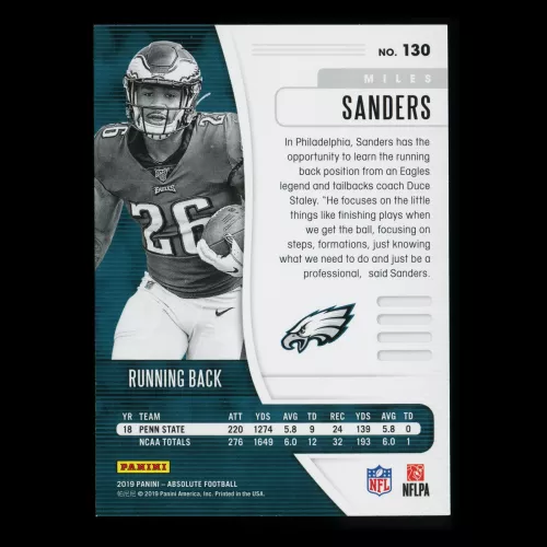 Miles Sanders RC 2019 Absolute Rookie Eagles