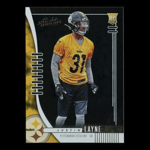 Justin Layne RC 2019 Absolute Rookie Steelers