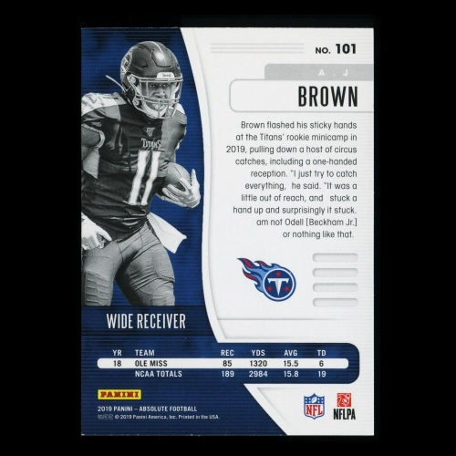 A.J. Brown RC 2019 Absolute Rookie Titans