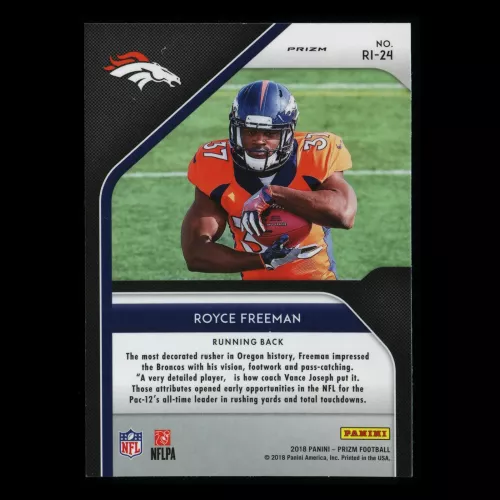 Royce Freeman RC 2018 Prizm Rookie Introduction Silver Broncos