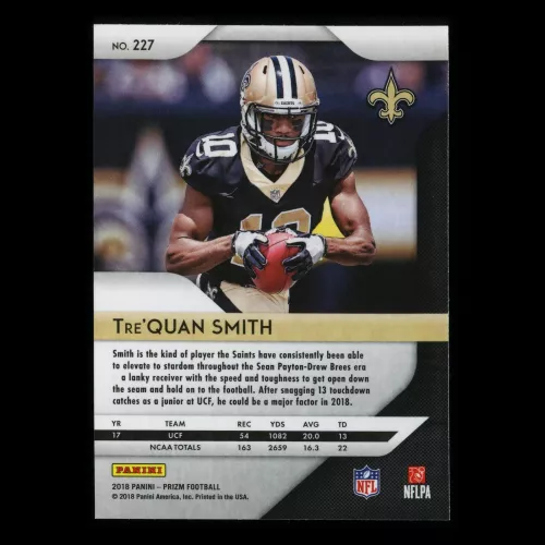 Tre'Quan Smith RC 2018 Prizm Rookie Saints