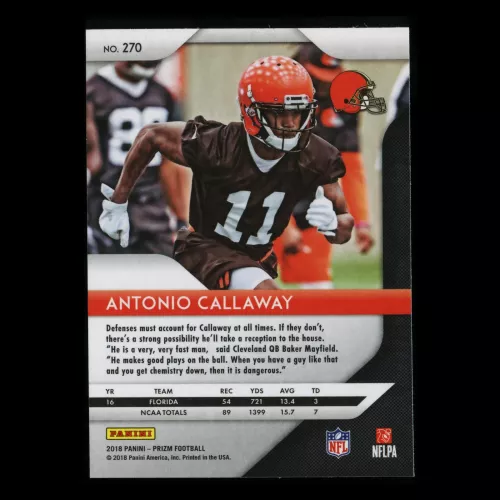 Antonio Callaway RC 2018 Prizm Rookie Browns