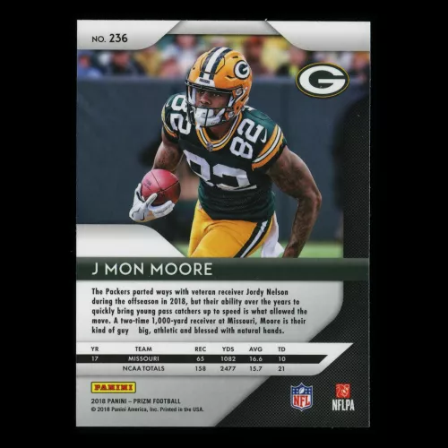 J'Mon Moore RC 2018 Prizm Rookie Packers