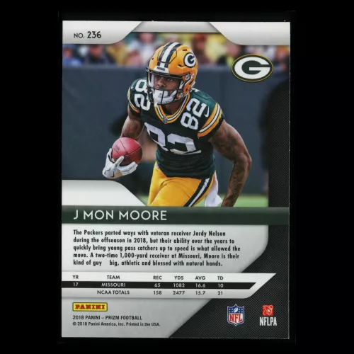 J'Mon Moore RC 2018 Prizm Rookie Packers