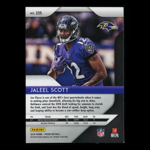 Jaleel Scott RC 2018 Prizm Rookie Ravens