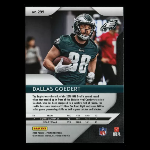 Dallas Goedert RC 2018 Prizm Rookie Eagles