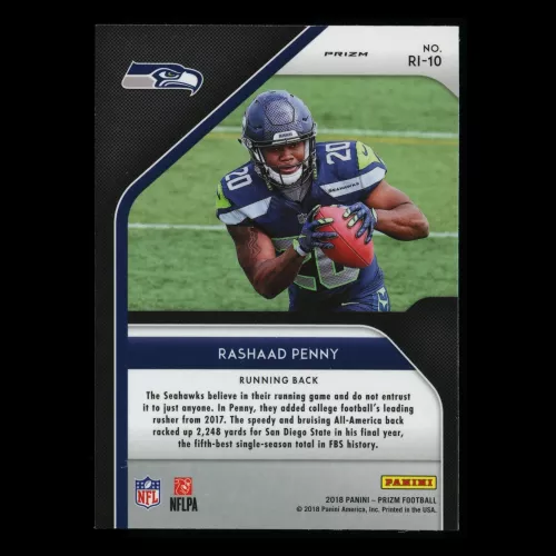 Rashaad Penny RC 2018 Prizm Rookie Introduction Silver Seahawks