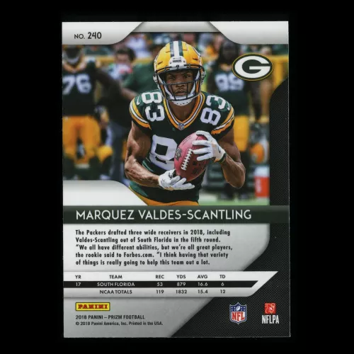 Marquez Valdes-Scantling RC 2018 Prizm Rookie Packers