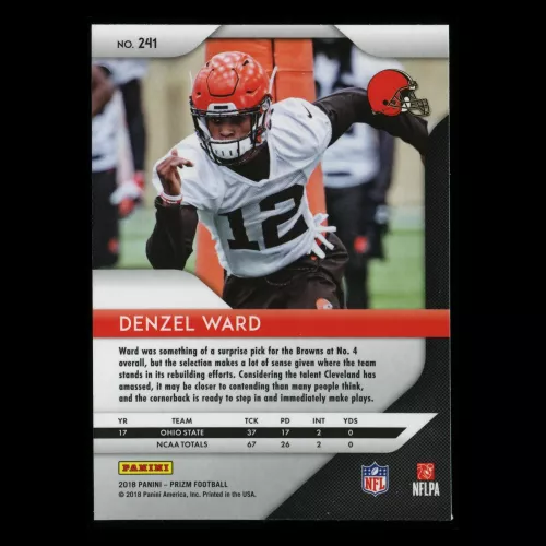 Denzel Ward RC 2018 Prizm Rookie Browns