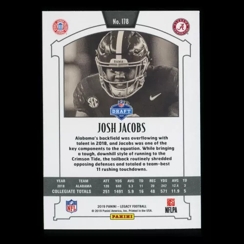 Josh Jacobs RC 2019 Legacy Rookie Alabama/Raiders