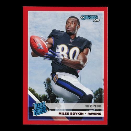 Miles Boykin RR 2019 Donruss Rated Rookie Press Proof Red Ravens