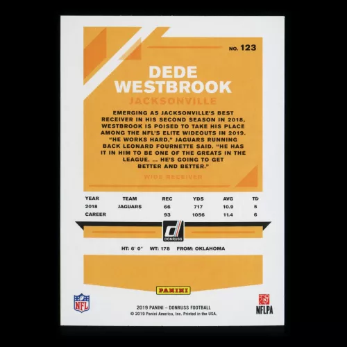 Dede Westbrook 2019 Donruss Jaguars