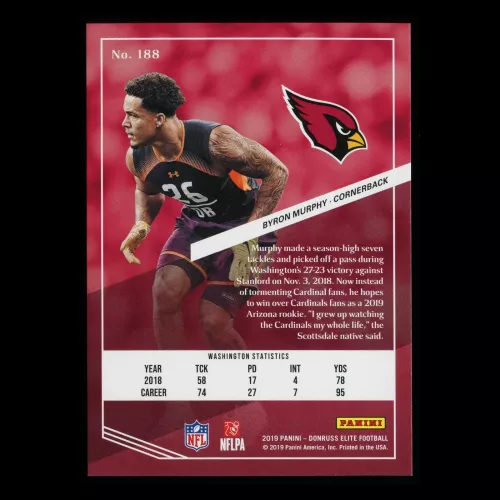 Byron Murphy RC 2019 Elite Rookie Cardinals 340/699