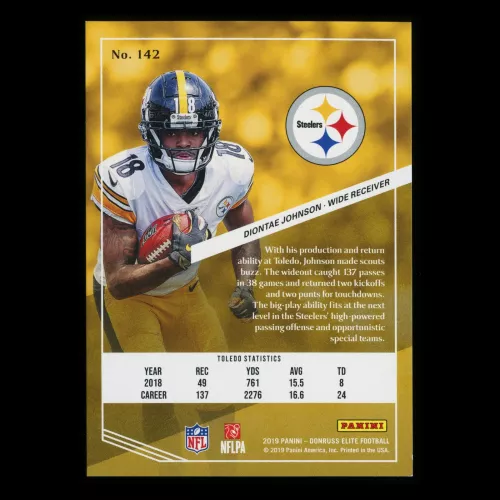 Diontae Johnson RC 2019 Elite Rookie Steelers 299/299
