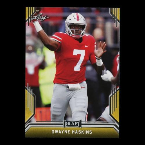 Dwayne Haskins 2019 Leaf Draft Gold Buckeyes/Redskins