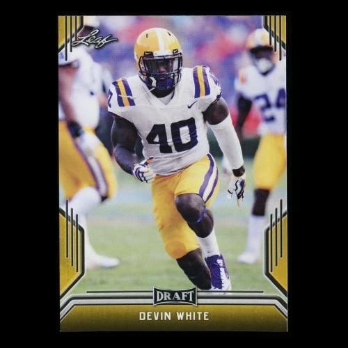 Devin White 2019 Leaf Draft Gold Tigers/Buccaneers