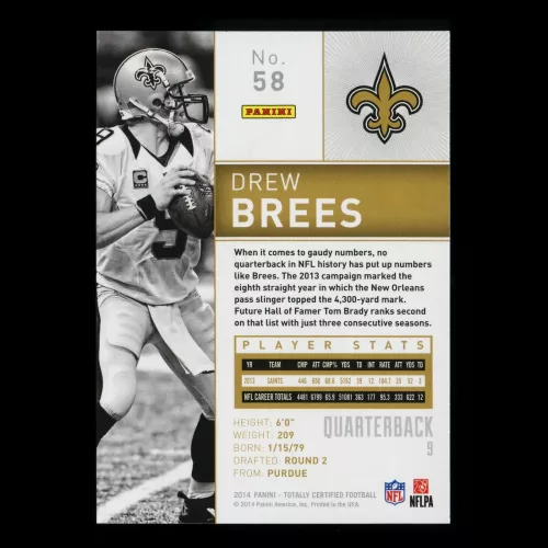 Drew Brees 2014 Totally Certified Saints