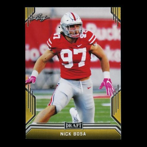 Nick Bosa 2019 Leaf Draft Gold Buckeyes/49ers