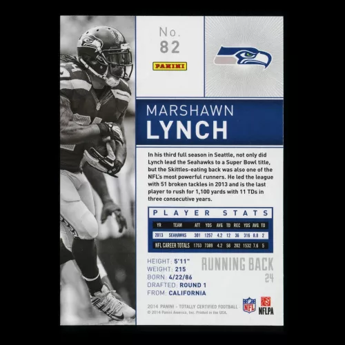 Marshawn Lynch 2014 Totally Certified Seahawks