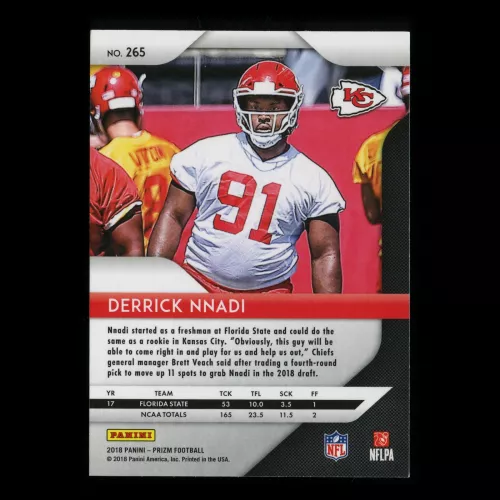 Derrick Nnadi RC 2018 Prizm Rookie Chiefs