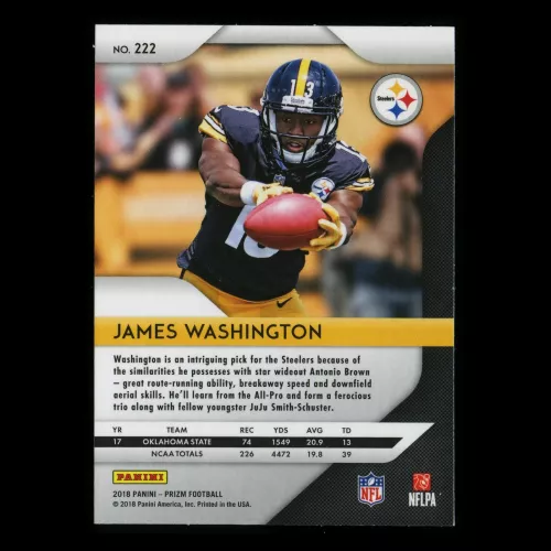 James Washington RC 2018 Prizm Rookie Steelers