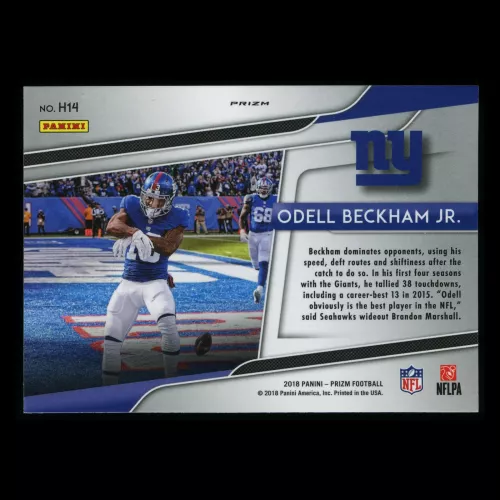 Odell Beckham Jr. 2018 Prizm Silver Hype Giants