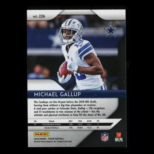 Michael Gallup RC 2018 Prizm Rookie Cowboys