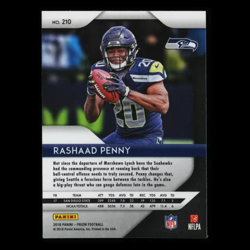 Rashaad Penny RC 2018 Prizm Rookie Seahawks