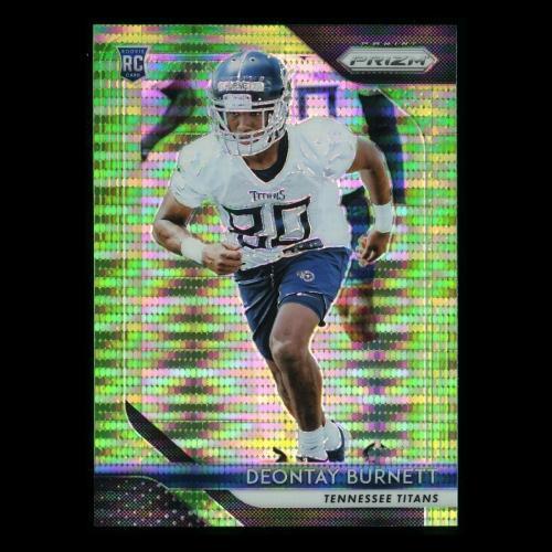 Deontay Burnett RC 2018 Prizm Green Pulsar Rookie Titans