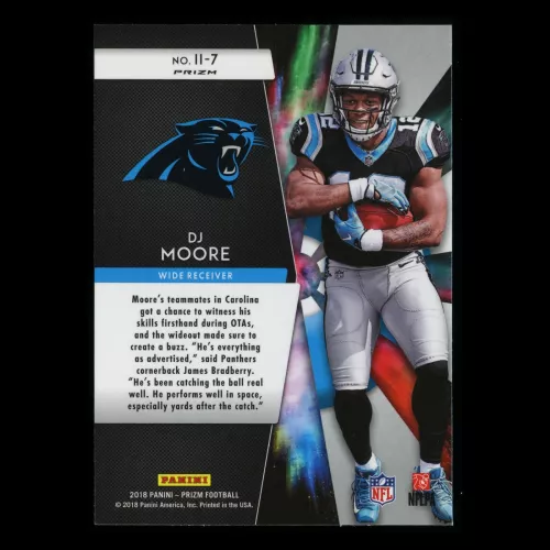 DJ Moore 2018 Prizm Silver Instant Impact Panthers