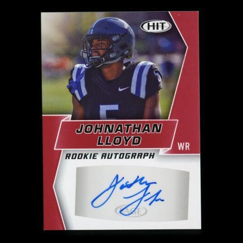 Johnathan Lloyd RC 2019 HIT Rookie Red Auto Blue Devils