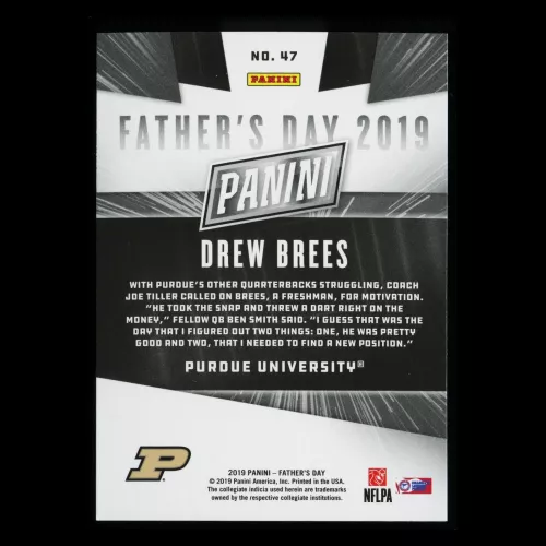 Drew Brees 2019 Father's Day Boilermakers/Saints