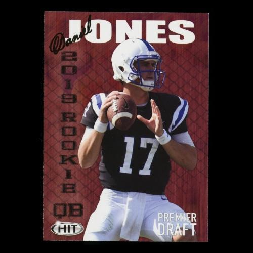 Daniel Jones 2019 HIT Premier Draft Rookie Blue Devils/Giants